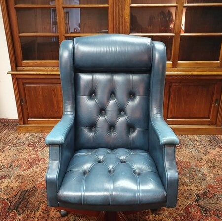 Klassischer President chair bürostuhl blau