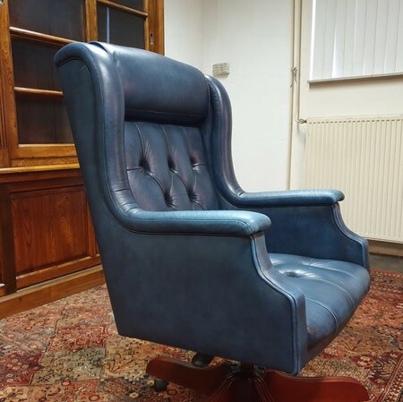 Klassischer President chair bürostuhl blau