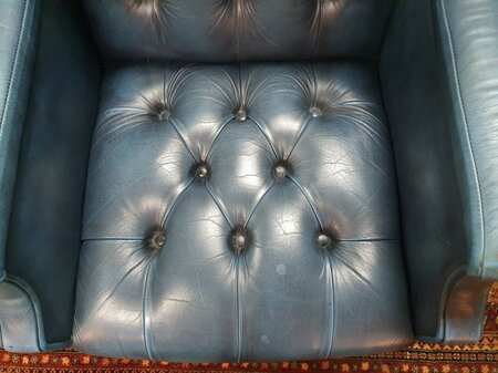 Klassischer President chair bürostuhl blau