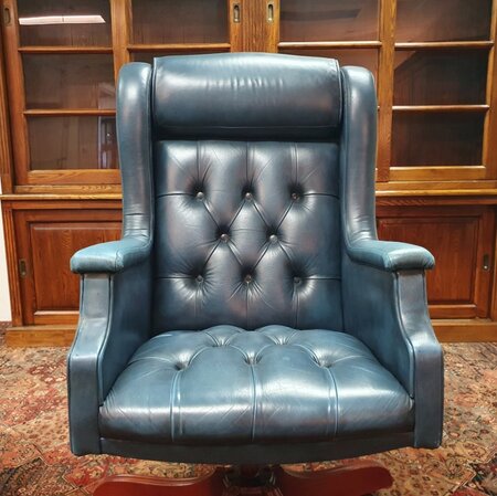 Klassischer President chair bürostuhl blau