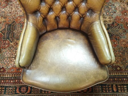 Englischer Chesterfield Clubsessel braun