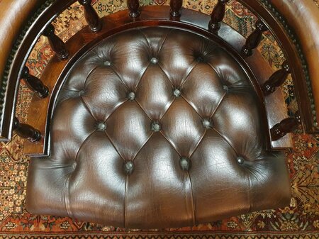 Antike Chesterfield Captain chair bürostuhl braun
