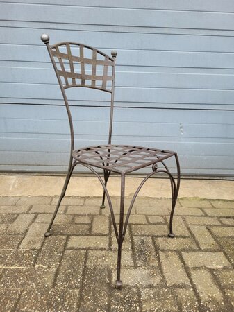 Klassische schmiedeeisen gartenstühle