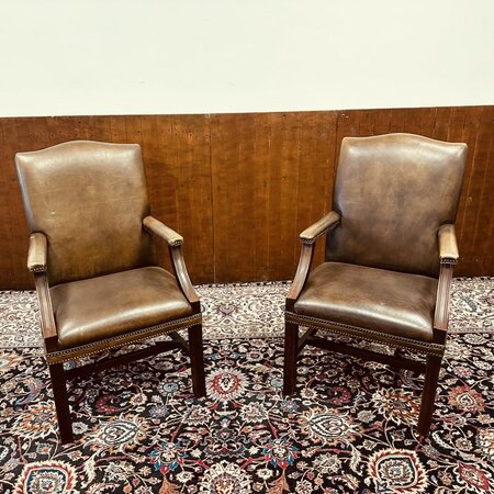 Englischer Chesterfield stuhl Dunkelbraun