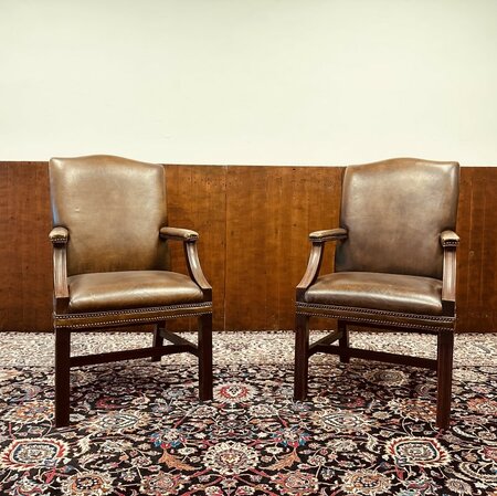 Englischer Chesterfield stuhl Dunkelbraun