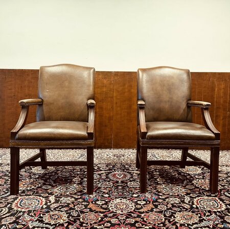 Englischer Chesterfield stuhl Dunkelbraun