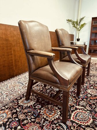 Englischer Chesterfield stuhl Dunkelbraun