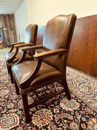 Englischer Chesterfield stuhl Dunkelbraun