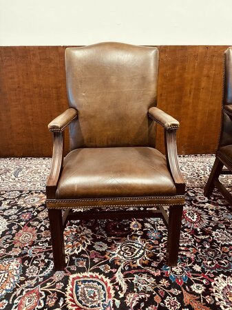 Englischer Chesterfield stuhl Dunkelbraun