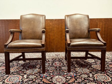 Englischer Chesterfield stuhl Dunkelbraun