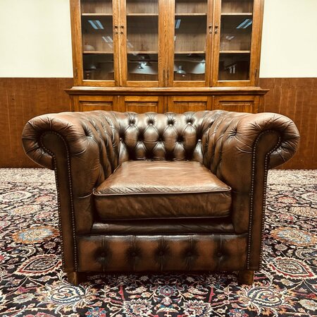 Rochester Chesterfield 1-sitzer sofa Dunkelbraun