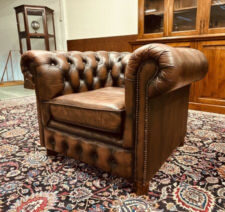 Rochester Chesterfield 1-sitzer sofa Dunkelbraun