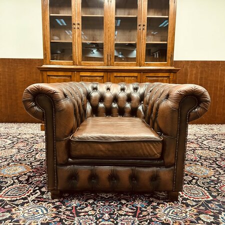 Rochester Chesterfield 1-sitzer sofa Dunkelbraun