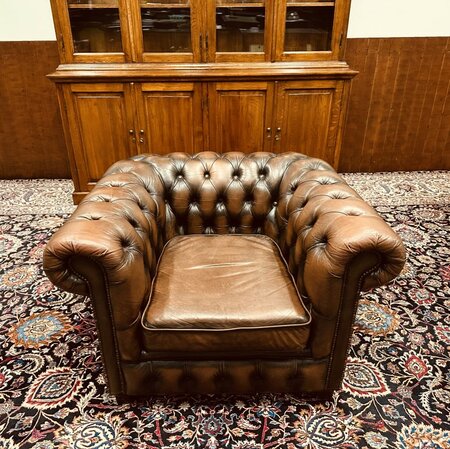 Rochester Chesterfield 1-sitzer sofa Dunkelbraun