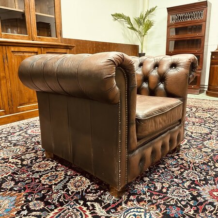 Rochester Chesterfield 1-sitzer sofa Dunkelbraun