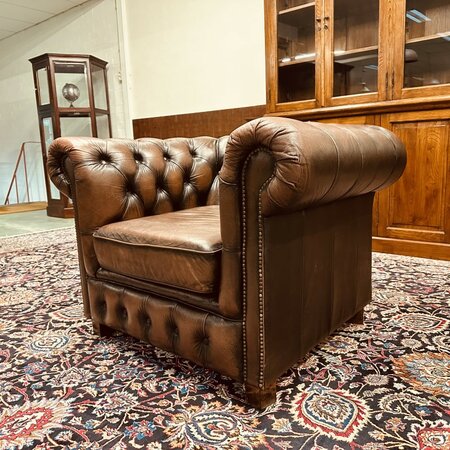 Rochester Chesterfield 1-sitzer sofa Dunkelbraun