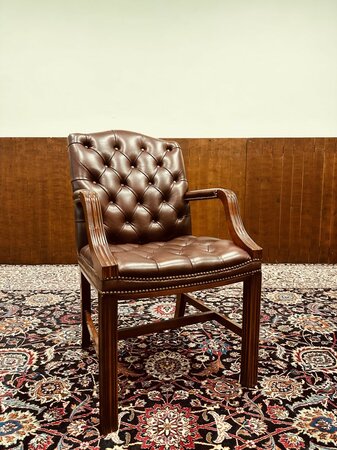 Englischer Chesterfield stuhl Bordeaux