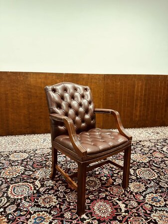 Englischer Chesterfield stuhl Bordeaux