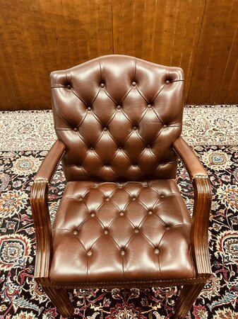 Englischer Chesterfield stuhl Bordeaux