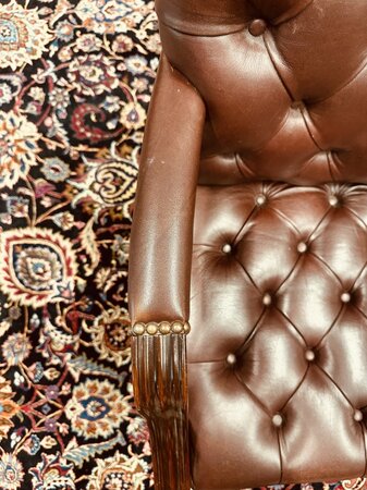 Englischer Chesterfield stuhl Bordeaux