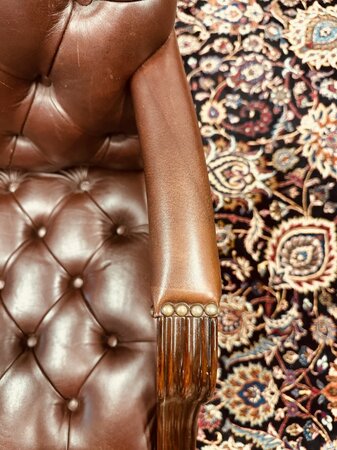 Englischer Chesterfield stuhl Bordeaux