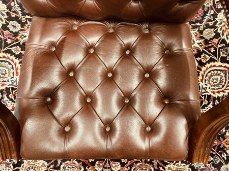 Englischer Chesterfield stuhl Bordeaux