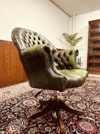 Antike Chesterfield Director chair bürostuhl grün
