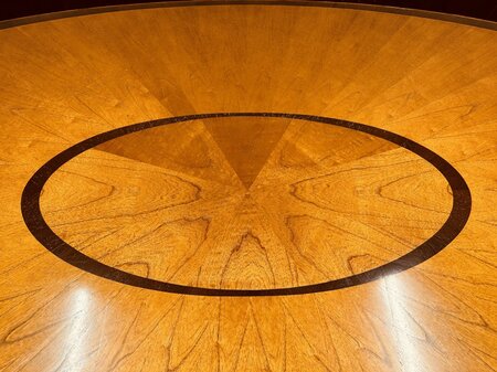 Ovaler Art Deco konferenztisch mit 8 Stühlen
