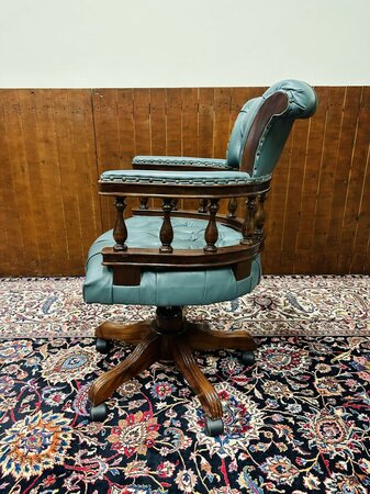 Antike Chesterfield Captain chair bürostuhl grün