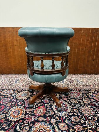 Antike Chesterfield Captain chair bürostuhl grün