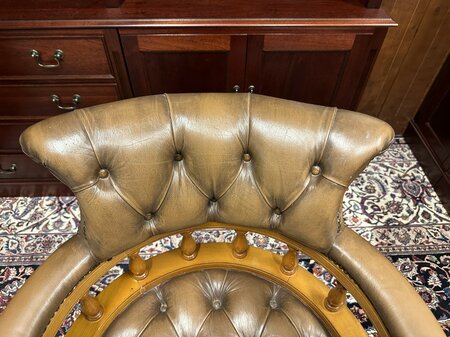 Antike Chesterfield Captain chair bürostuhl Cognac