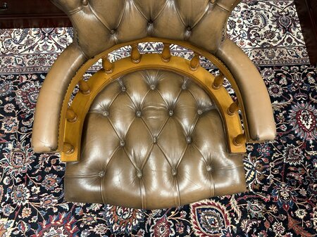 Antike Chesterfield Captain chair bürostuhl Cognac