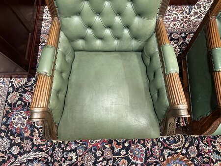 Englischer Chesterfield Library chair stuhl Grün