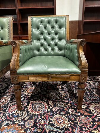 Englischer Chesterfield Library chair stuhl Grün