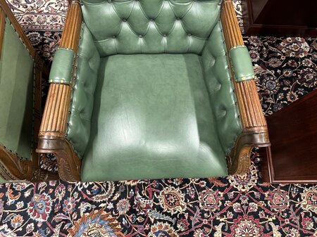 Englischer Chesterfield Library chair stuhl Grün