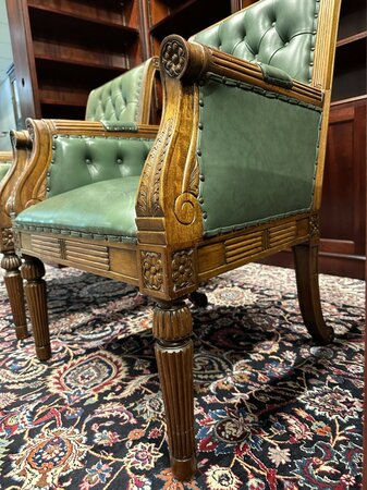 Englischer Chesterfield Library chair stuhl Grün