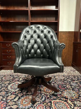 Antike Chesterfield Director chair bürostuhl Schwarz