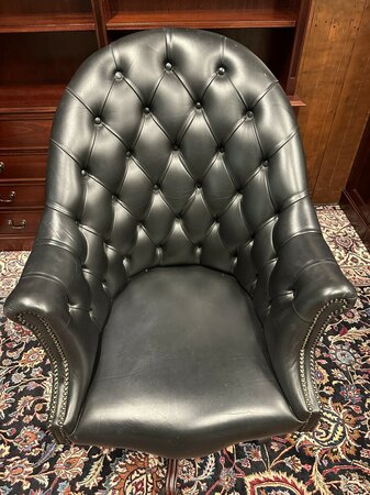Antike Chesterfield Director chair bürostuhl Schwarz