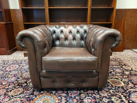 Chesterfield 1-sitzer sofa Dunkelbraun