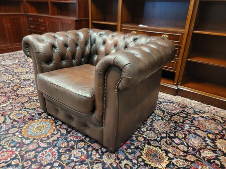 Chesterfield 1-sitzer sofa Dunkelbraun