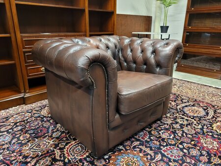 Chesterfield 1-sitzer sofa Dunkelbraun