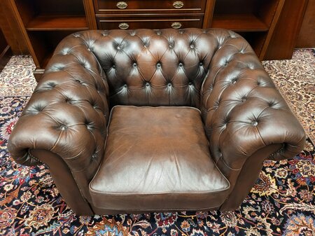 Chesterfield 1-sitzer sofa Dunkelbraun