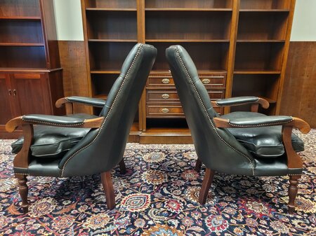 Englischer Chesterfield Library chair stuhl schwarz