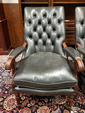 Englischer Chesterfield Library chair stuhl schwarz