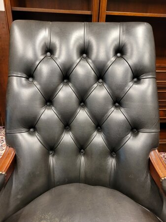 Englischer Chesterfield Library chair stuhl schwarz