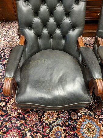 Englischer Chesterfield Library chair stuhl schwarz