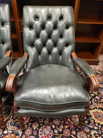 Englischer Chesterfield Library chair stuhl schwarz