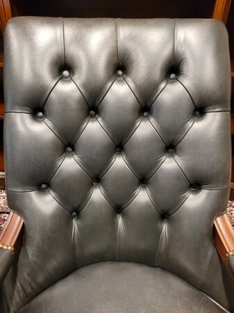 Englischer Chesterfield Library chair stuhl schwarz