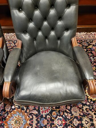 Englischer Chesterfield Library chair stuhl schwarz