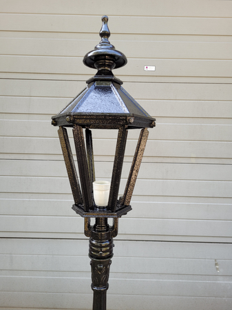 Gusseisen laternenpfahl Wien mit gusseisen sechseckige lampe